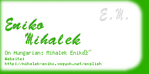 eniko mihalek business card